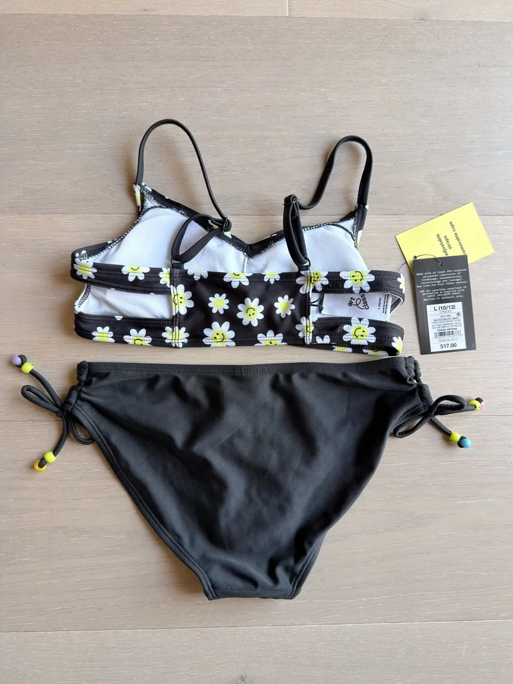 Art of Class  Daisy Print Two-Piece Swim Set - Size L 10/12